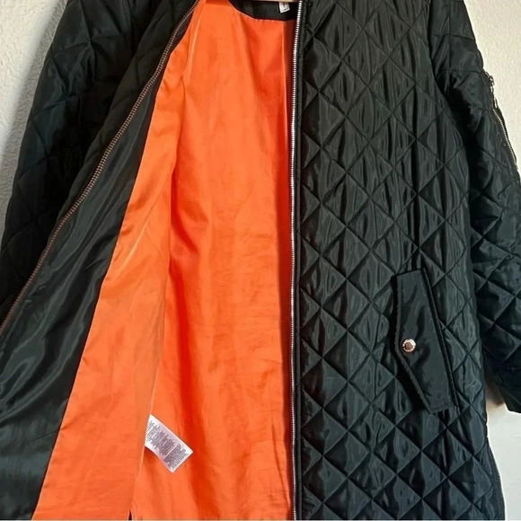 Y2K Bomber Style Trench Flight Bomber Style Jacket Coat Army Green - Picture 6 of 15